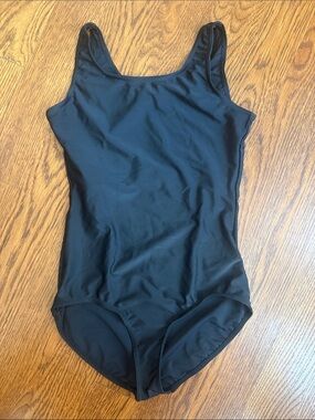 Women’s Black Scoop Neck Leotard